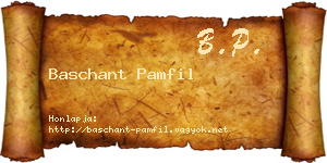 Baschant Pamfil névjegykártya